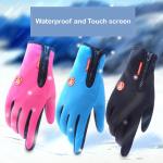 Różowe Wodoodporne Wiatroszczelne Rękawice narciarskie męskie sportowe w rozmiarze XL 