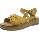 Żółte Sandały skórzane damskie na lato marki El Naturalista w rozmiarze 42 