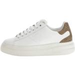 Białe Sneakersy skórzane damskie marki Guess w rozmiarze 40 - wysokość obcasa od 3cm do 5cm 
