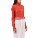 Czerwone Bluzki z długim rękawem z długimi rękawami z wiskozy marki Ferragamo w rozmiarze M 