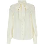 Białe Bluzki jedwabne damskie eleganckie marki Msgm w rozmiarze XS 