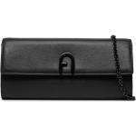 Czarne Małe torebki z odpinanym paskiem eleganckie z poliuretanu marki FURLA 