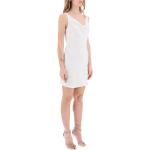 Białe Sukienki na zamek damskie satynowe mini marki NORMA KAMALI w rozmiarze M 