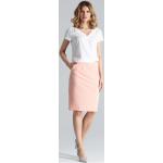 Różowe Spódnice damskie eleganckie z wiskozy marki Figl w rozmiarze XL 