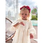 Biała Odzież dziecięca dla dziewczynki elegancka z lnu - Zrównoważony rozwój 