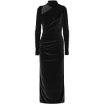 Czarne Długie sukienki damskie z długimi rękawami z dekoltem typu półgolf maxi na zimę marki Kocca w rozmiarze XL 