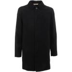 Czarne Płaszcze męskie eleganckie marki ASPESI w rozmiarze XL 