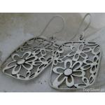 emilia - srebrne kolczyki kwiaty