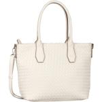 Białe Shopper bags damskie eleganckie z poliuretanu marki Gabor 