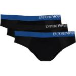 Czarne Slipy męskie bawełniane marki Emporio Armani w rozmiarze M 