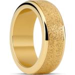 Złote pierścionki męskie błyszczące stalowe w rozmiarze 8 
