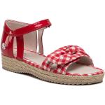 Przecenione Czerwone Sandały skórzane damskie na lato marki Mayoral w rozmiarze 35 