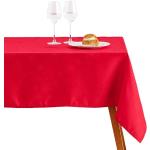 ESSEX - Obrus na stół 140 x 220 cm Christmassy, obrusy z wytrzymałej tkaniny poliestrowej, wysokiej jakości obrus, obrus stołowy, wielokrotnego użytku, łatwa pielęgnacja - czerwony