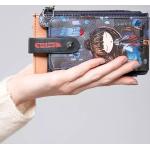Niebieskie Etui na karty kredytowe ze skóry syntetycznej marki anekke japońskie 