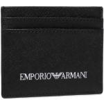 Przecenione Czarne Etui na karty kredytowe męskie marki Emporio Armani 