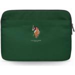 Zielone Pokrowce na laptopy haftowane eleganckie marki US Polo Association 