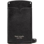 Przecenione Czarne Pokrowce na telefony damskie typu slim fit z gładkiej skóry marki Kate Spade 