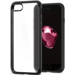 Czarne Etui na iPhone 7 hybrydowe przezroczyste z poliwęglanu marki Spigen 