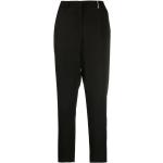 Czarne Krótkie spodnie Tapered fit z wiskozy marki FABIANA FILIPPI w rozmiarze L 