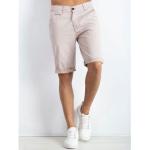 Beżowe Krótkie spodnie męskie sportowe na lato marki FactoryPrice 