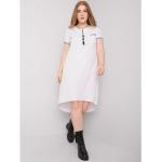 Białe Sukienki dla puszystych damskie marki FactoryPrice w rozmiarze XL 