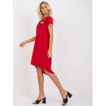 Czerwone Sukienki asymetryczne damskie marki FactoryPrice w rozmiarze S 