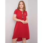 Czerwone Sukienki dla puszystych damskie marki FactoryPrice w rozmiarze dużym 