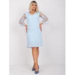 Błękitne Sukienki ołówkowe damskie marki FactoryPrice w rozmiarze M 