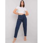 Niebieskie Proste jeansy damskie marki FactoryPrice w rozmiarze dużym 