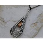 falco - srebrny wisiorek z topazem złocistym