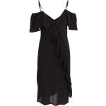 Czarne Sukienki na ramiączkach damskie z krótkimi rękawami marki Gold Hawk w rozmiarze L 