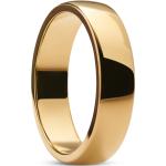 Złote pierścionki męskie polerowane stalowe marki LUCLEON w rozmiarze 6 
