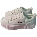 Miętowe Sneakersy na koturnie dla dzieci eleganckie marki Fila Sandblast w rozmiarze 36 