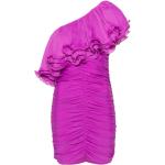 Fioletowe Sukienki na studniówkę damskie z falbankami marki Rotate w rozmiarze L 