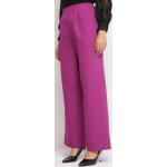 Przecenione Fioletowe Eleganckie spodnie damskie w rozmiarze L 