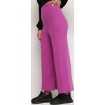 Przecenione Fioletowe Spodnie typu culottes damskie w rozmiarze uniwersalnym 