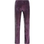 Fioletowe Spodnie damskie z cekinami poliamidowe w rozmiarze M 