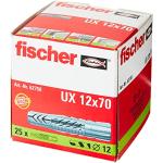 Fischer UX 12 x 70 - uniwersalne kołki do mocowania obrazów, szyn firanek, wieszaków na ręczniki w betonie, murze, płyt gipsowo-kartonowych i wielu in