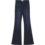 Niebieskie Jeansy z wysokim stanem damskie Bootcut dżinsowe marki Frame 