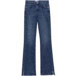 Niebieskie Jeansy z wysokim stanem damskie do prania w pralce Bootcut dżinsowe marki Frame 