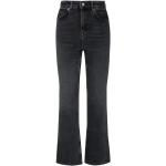 Czarne Jeansy z wysokim stanem damskie Bootcut dżinsowe marki Selected Selected Femme 