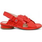 Czerwone Sandały skórzane damskie na lato marki AGL w rozmiarze 40 