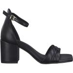 Czarne Sandały na obcasie damskie eleganckie syntetyczne na lato marki Marco Tozzi w rozmiarze 37 