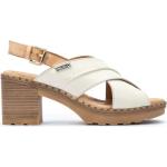 Białe Sandały skórzane damskie na lato marki Pikolinos w rozmiarze 39 