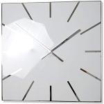 Białe Zegary ścienne nowoczesne ze szkła akrylowego 