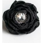 FloweRing XL - kwiatowy pierścionek - czarny