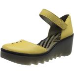 Żółte Sandały skórzane damskie na lato marki Fly London w rozmiarze 41 