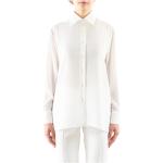 Białe Koszule z długim rękawem damskie eleganckie z klasycznym kołnierzykiem w rozmiarze XS 