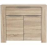 FORTE Calpe komoda z 2 drzwiami i 1 szufladą, drewno, dąb sonoma, 104,1 x 41,3 x 86,6 cm