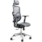 Srebrne Fotele biurowe z podłokietnikami aluminiowe 